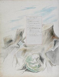 Ode aan tegenspoed, ontwerp 36 uit The Poems of Thomas Gray door William Blake